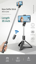 Load image into Gallery viewer, Extendable Wireless Selfie Stick Tripod
