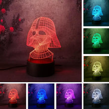 Load image into Gallery viewer, 3D illusion LED Night Lights (Pikachu/Mario/StarWars)
