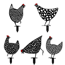 Load image into Gallery viewer, One or Five Chicken Art Garden Statues
