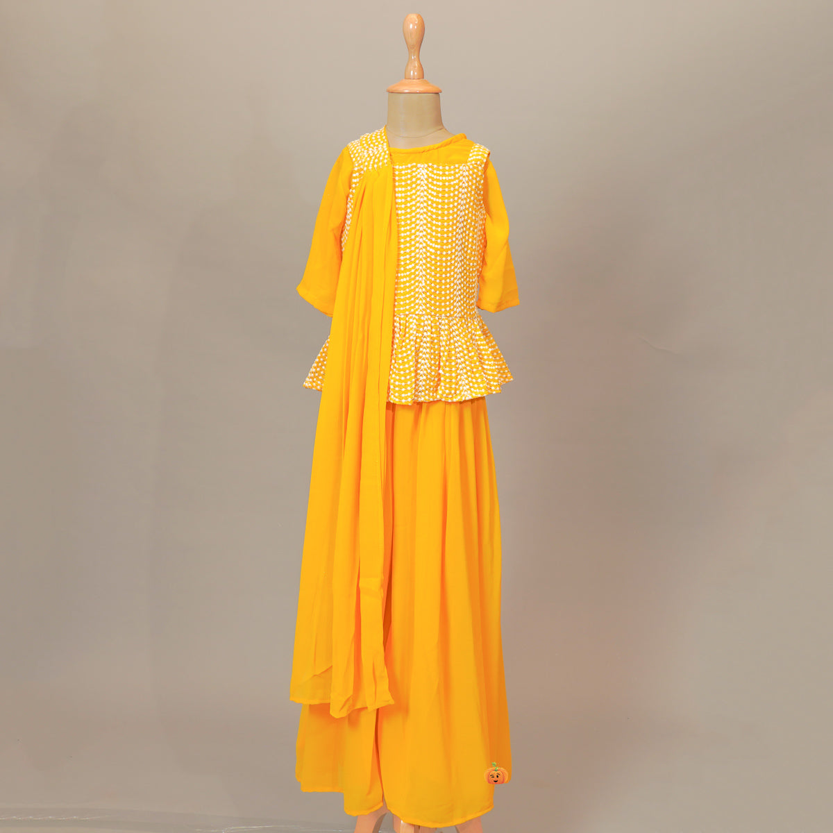 Buy Yellow Girls Plazo Suit – Mumkins