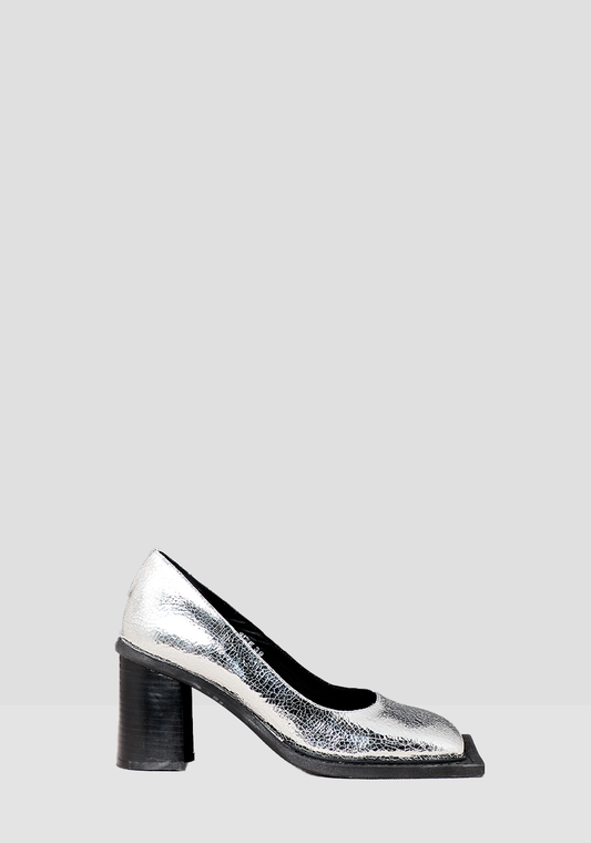 Howl Pumps  in Silver Patent Leather