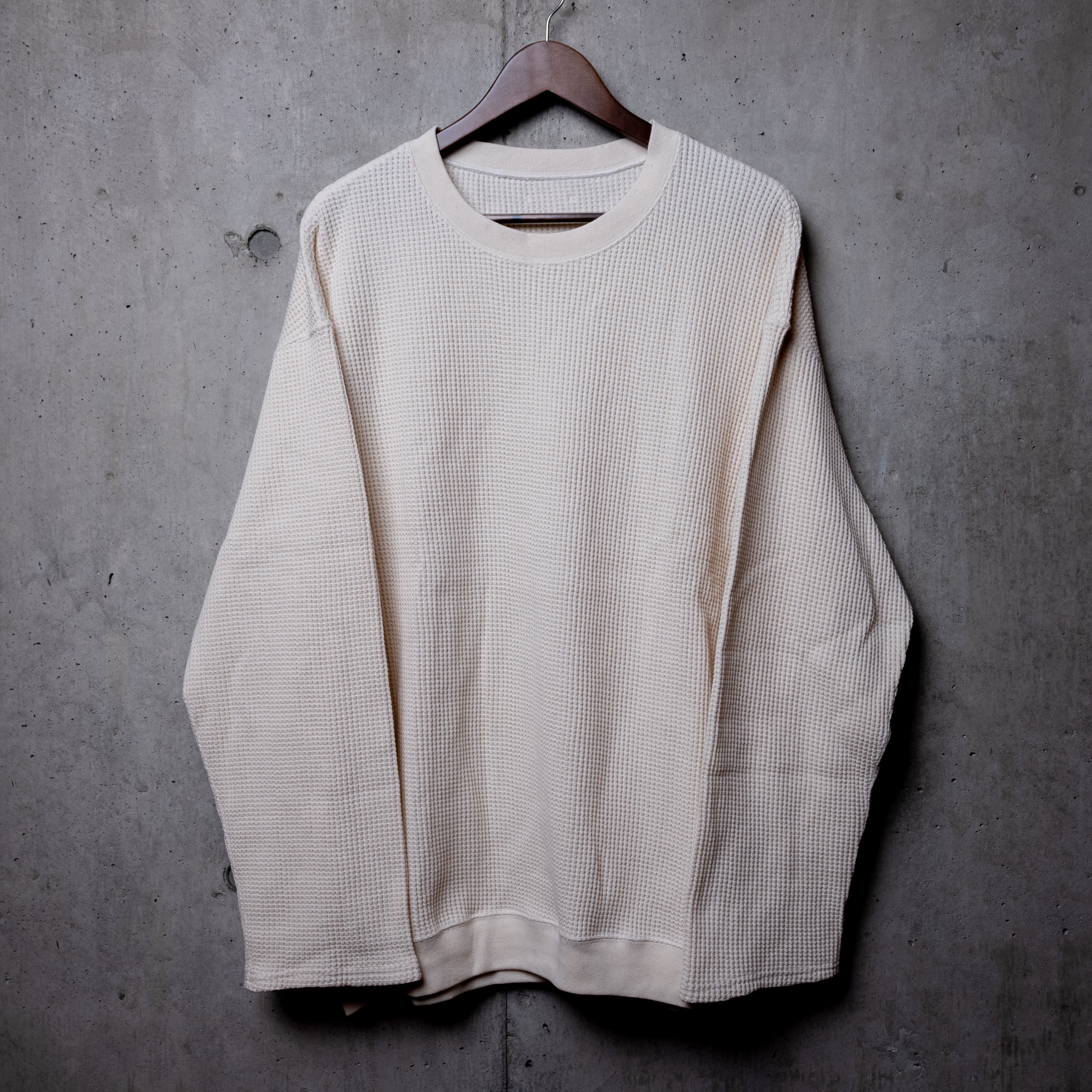 oversized thermal pullover