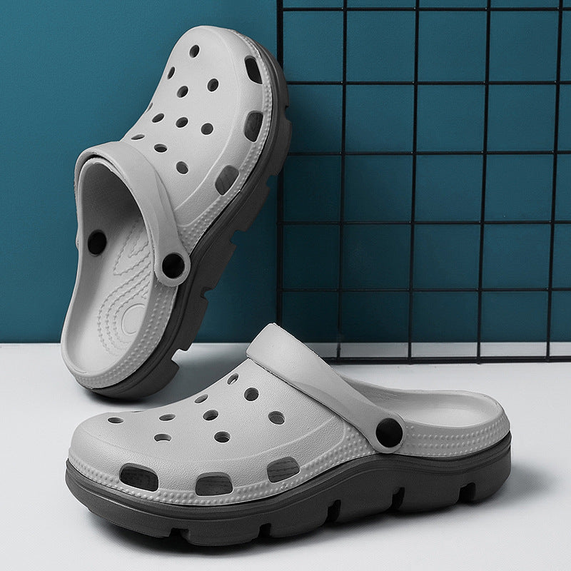 Summer Fashion Couple Sandals Non-slip Soft Sole Beach Shoes Breathable Hollow Clogs Outdoor Slippers - Grey / 44
Summer Fashion Couple Sandals Non-slip Soft Sole Beach Shoes Breathable Hollow Clogs Outdoor Slippers - Grey / 44