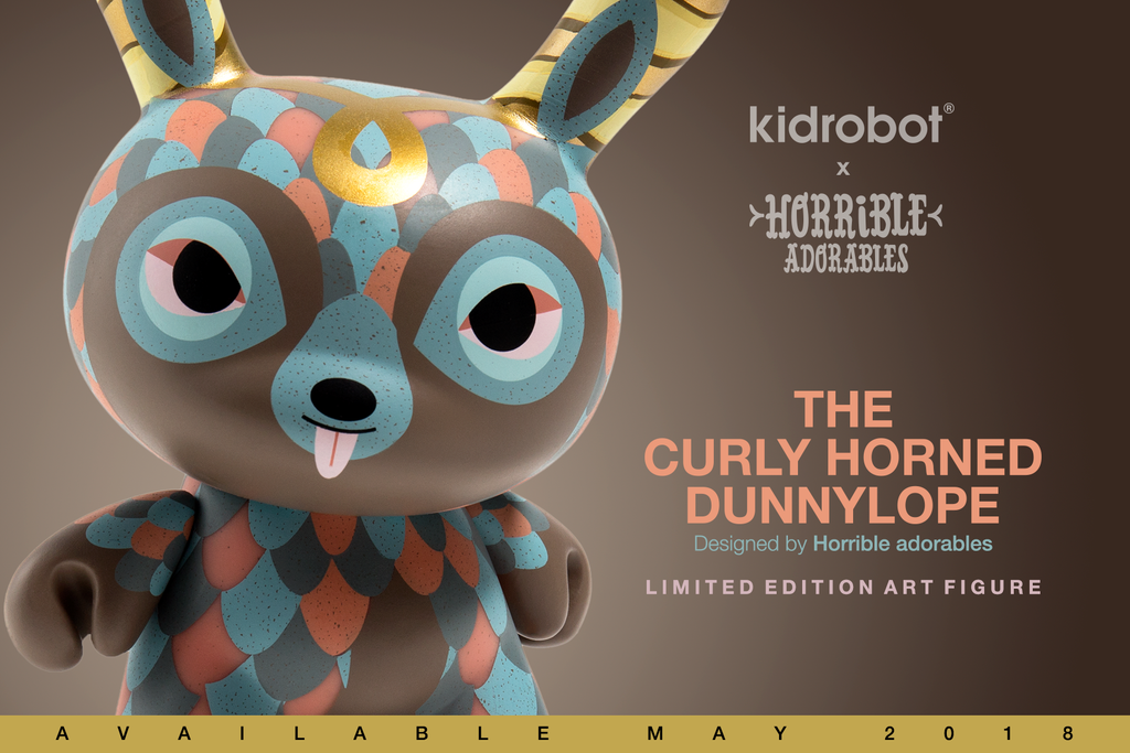 The Curly Horned Dunnylope 5" Dunny by Horrible Adorables