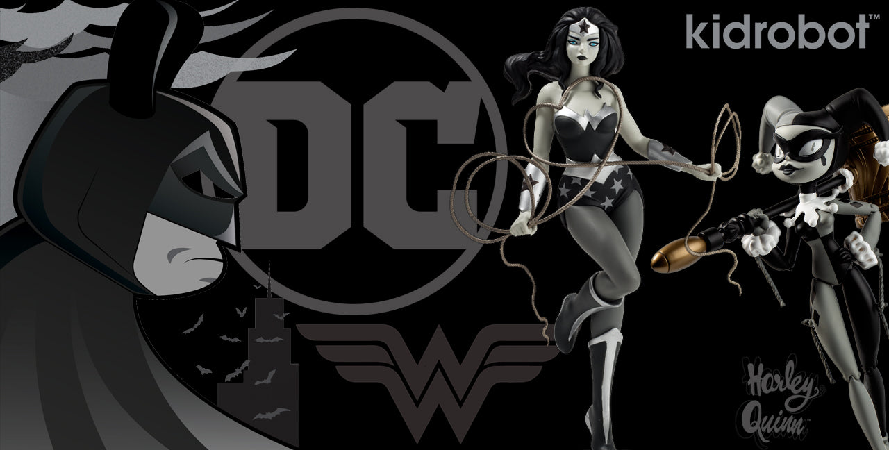 DC Comics x Kidrobot Art Toys, Figures & Plush: Batman, Wonder Woman, Harley Quinn, Joker, Justice League Toys