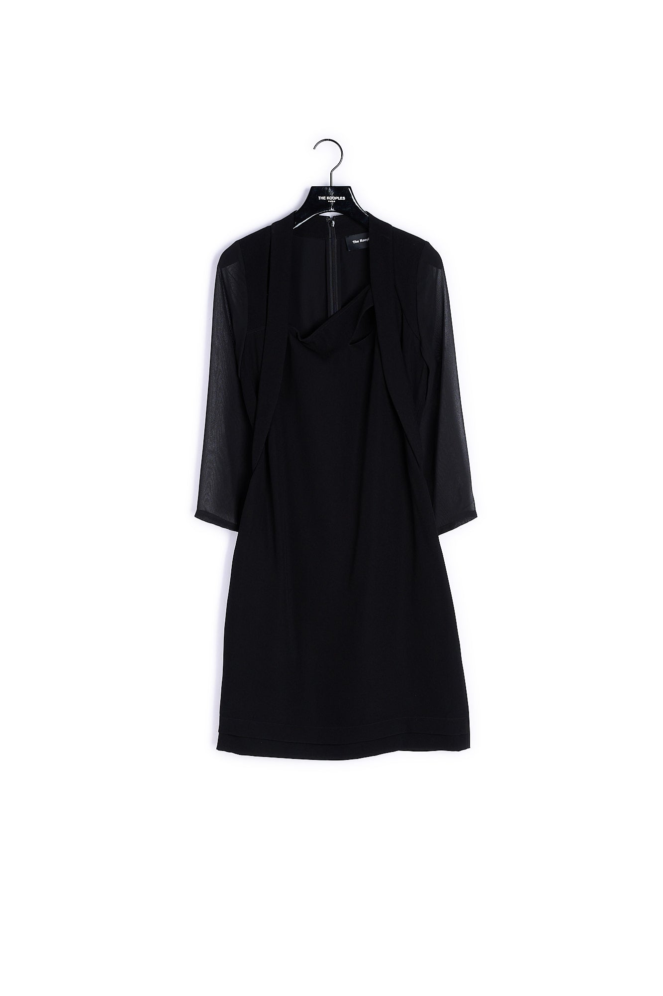 Robe fente noire manches longues The Kooples seconde vie