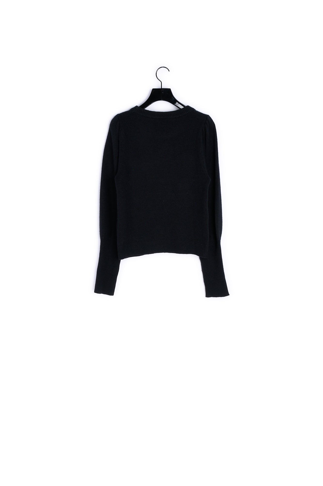 Pull noir style marinière cuir The Kooples seconde vie