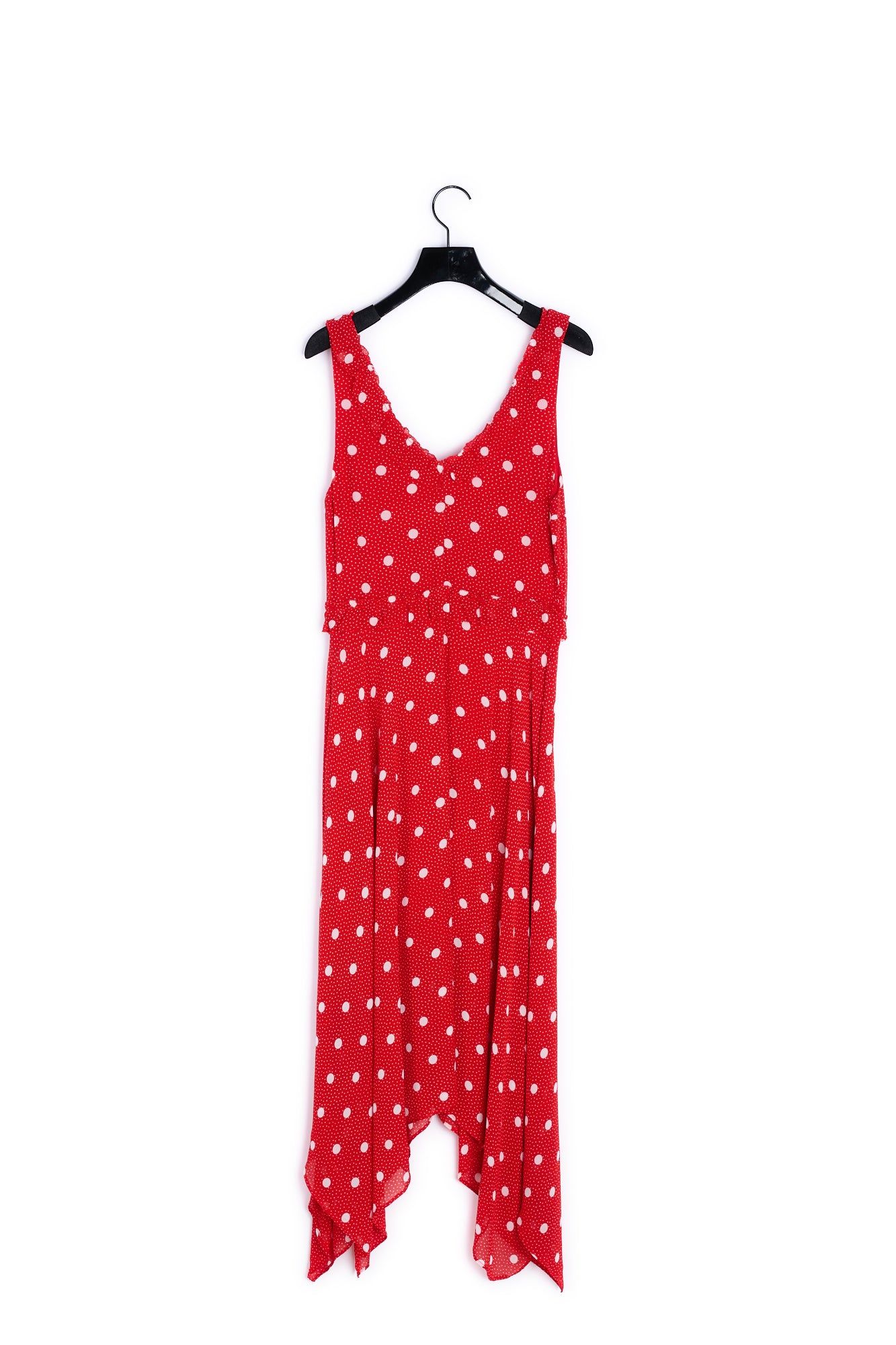 Robe longue sans manches rouges à pois The Kooples seconde vie
