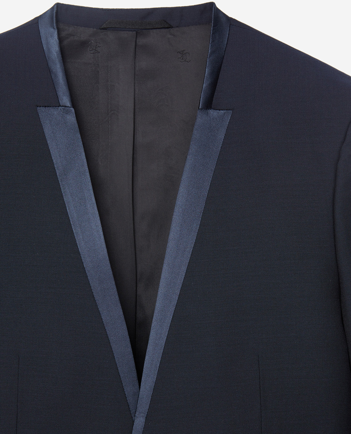Veste bleu marine col satin The Kooples seconde vie