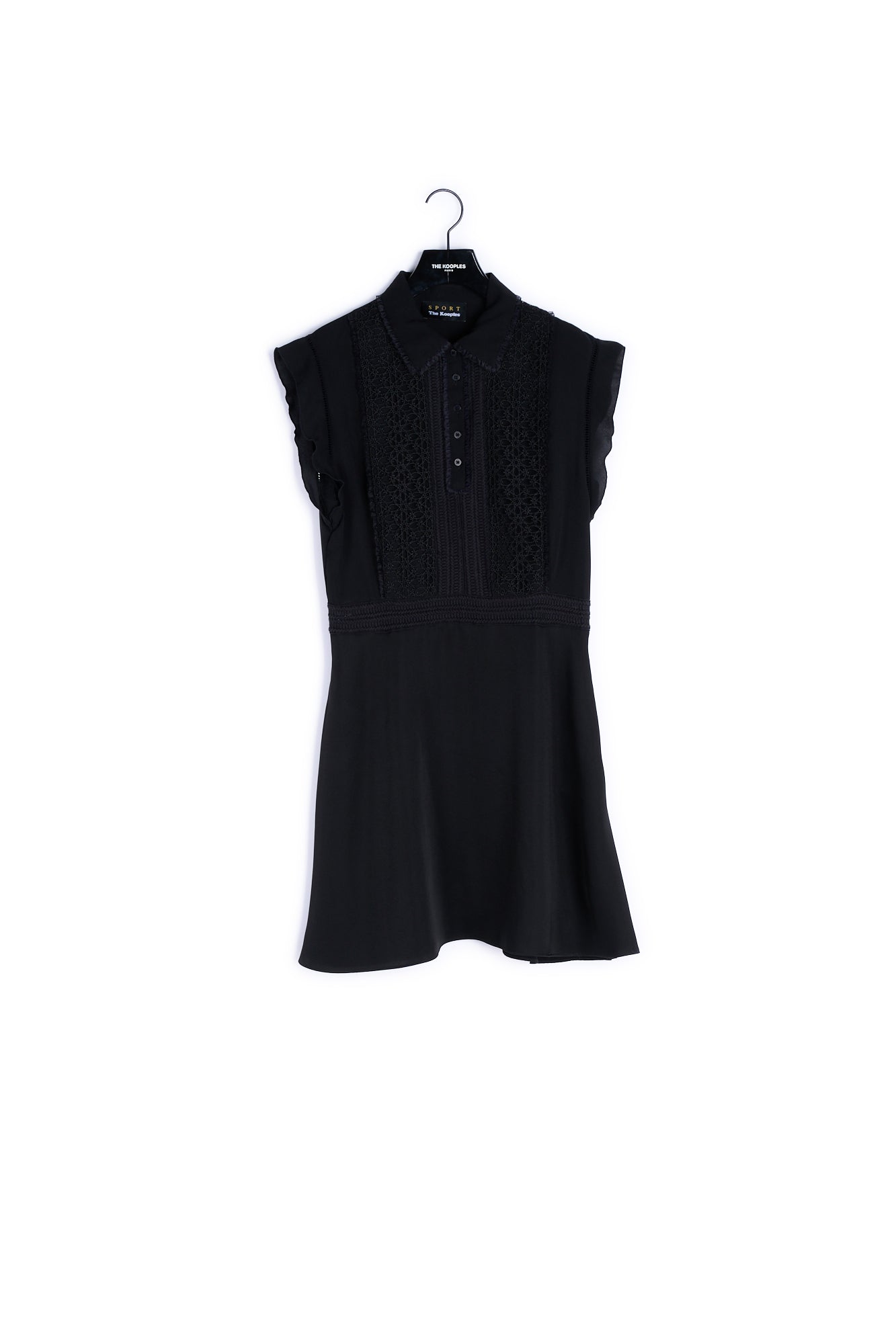 Robe sans manches bi-matière noire The Kooples seconde vie