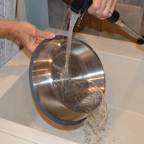 Stainless steel bowls are super easy to clean in order to keep heartworm carrying mosquitoes away