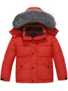 Boy's Warm Winter Coat Quilted Puffer Jacket Water Resistant Hooded Parka