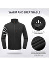 Men's Windproof Running Soft Fleece Jacket Waterproof Breathable