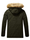 Men's Winter Parka Coat Warm Winter Jacket With Faux Fur Hood