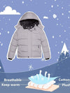 Boys Padded Winter Coat Thicken Warm Jacket With Detachable Hood