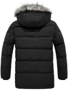 Men's Down Jacket Winter Warm Puffer Jacket Snow Coat with Faux Fur Hood