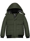 Boys Padded Winter Coat With Removable Hood Windproof Puffer Jacket