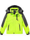 Boys Fleece Ski Jacket Waterproof Raincoats Hooded Winter Outwear