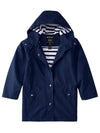 Boys and Girls Waterproof Long Rain Jacket Lightweight Hooded Raincoat