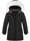 Girl's Warm Winter Coat Quilted Puffer Jacket Hooded Parka Water Resistant