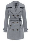Women's Pea Coat Double Breasted Winter Trench Jacket