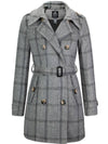 Women's Pea Coat Double Breasted Winter Trench Jacket