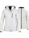 Women's Waterproof 3-in-1 Ski Jacket white