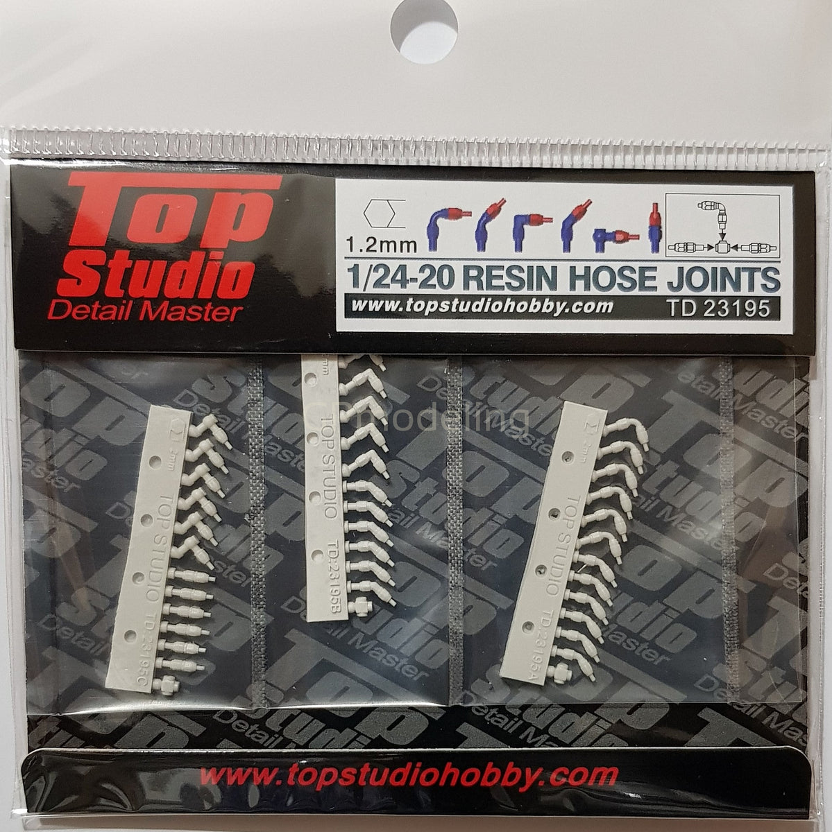 Top Studio 1/24 1.2mm, resin 1/20 Hose Joints 
