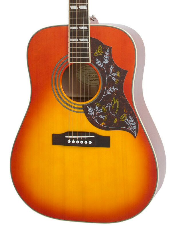 epiphone hummingbird pro electro acoustic guitar cherry sunburst