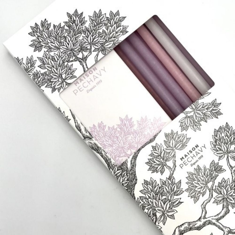 Coffret cierges & allumettes - Lilas