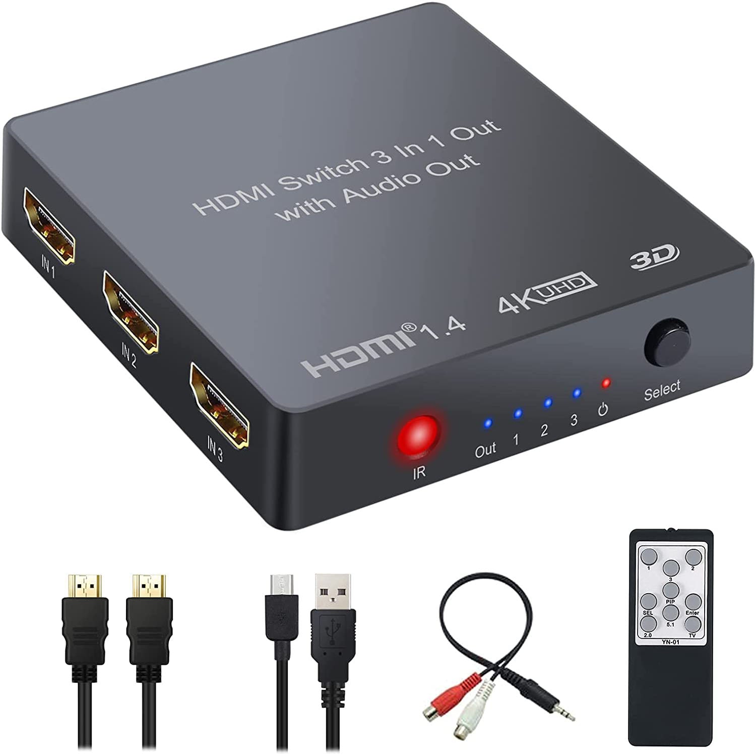 LiNKFOR 3 HDMI Audio Extractor 4K 3D HDMI with 3.5mm – LiNKFOR Store