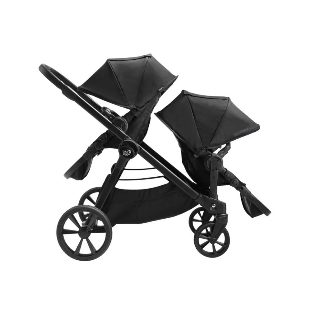 Baby Jogger City Select Twin Double Stroller Quartz with Second Seat & Bassinet 