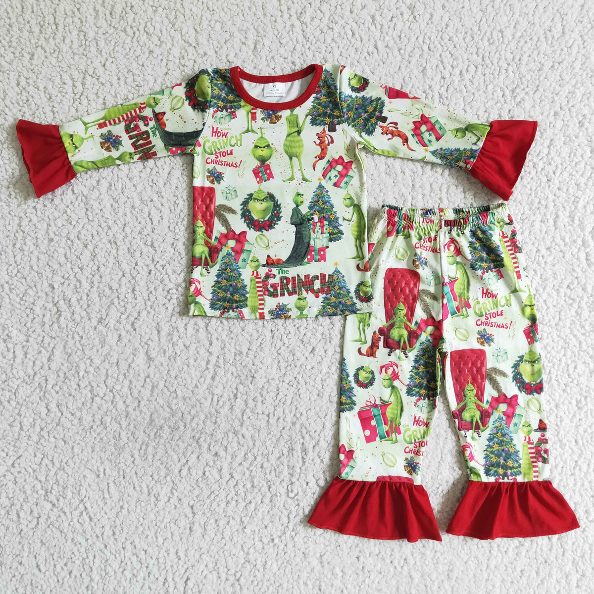 christmas matching cartoon pajamas C – Sue Lucky Kids Clothing Wholesale  Factory