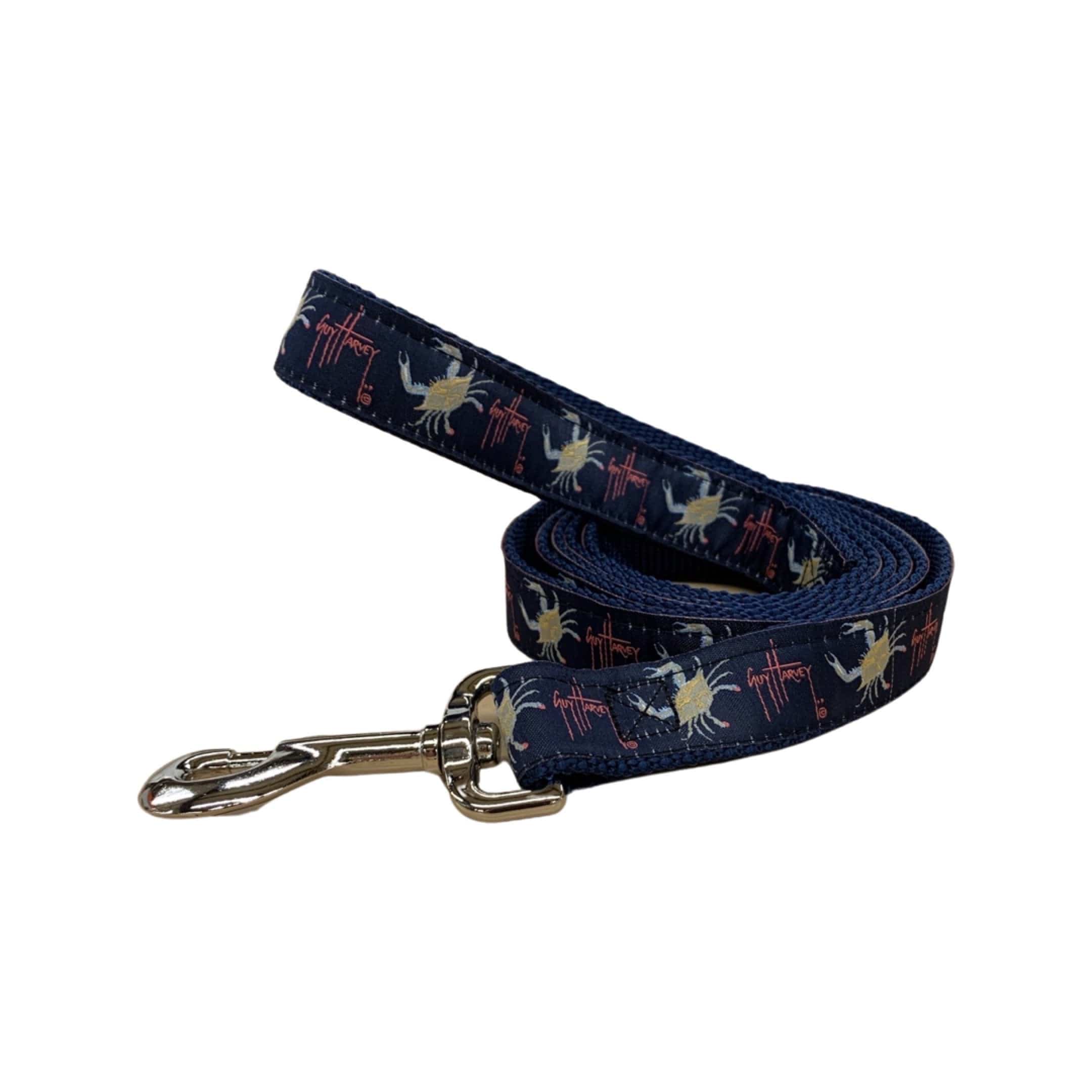 guy harvey leather dog collar