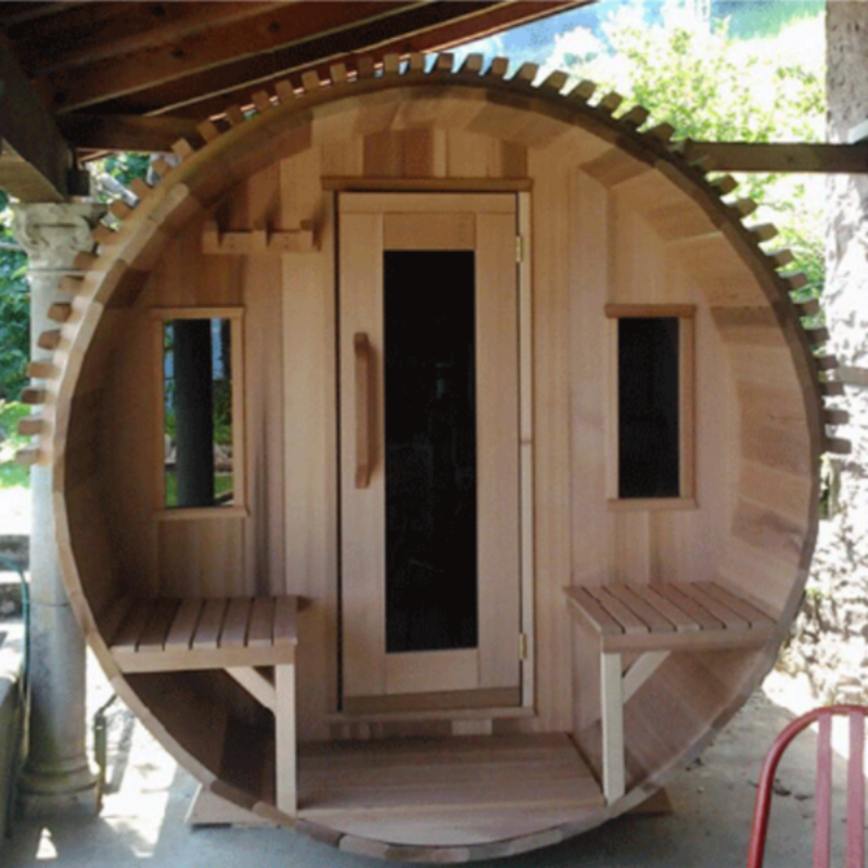 zich zorgen maken Vast en zeker kruipen Dundalk Leisure Craft Panoramic View Cedar Barrel Sauna with 2' porch –  ARIMIY