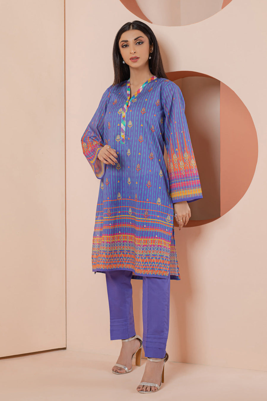 Bonanza Satrangi Purple Lawn Suit Ask222p21 Eid Pret 2022 Online Shopping