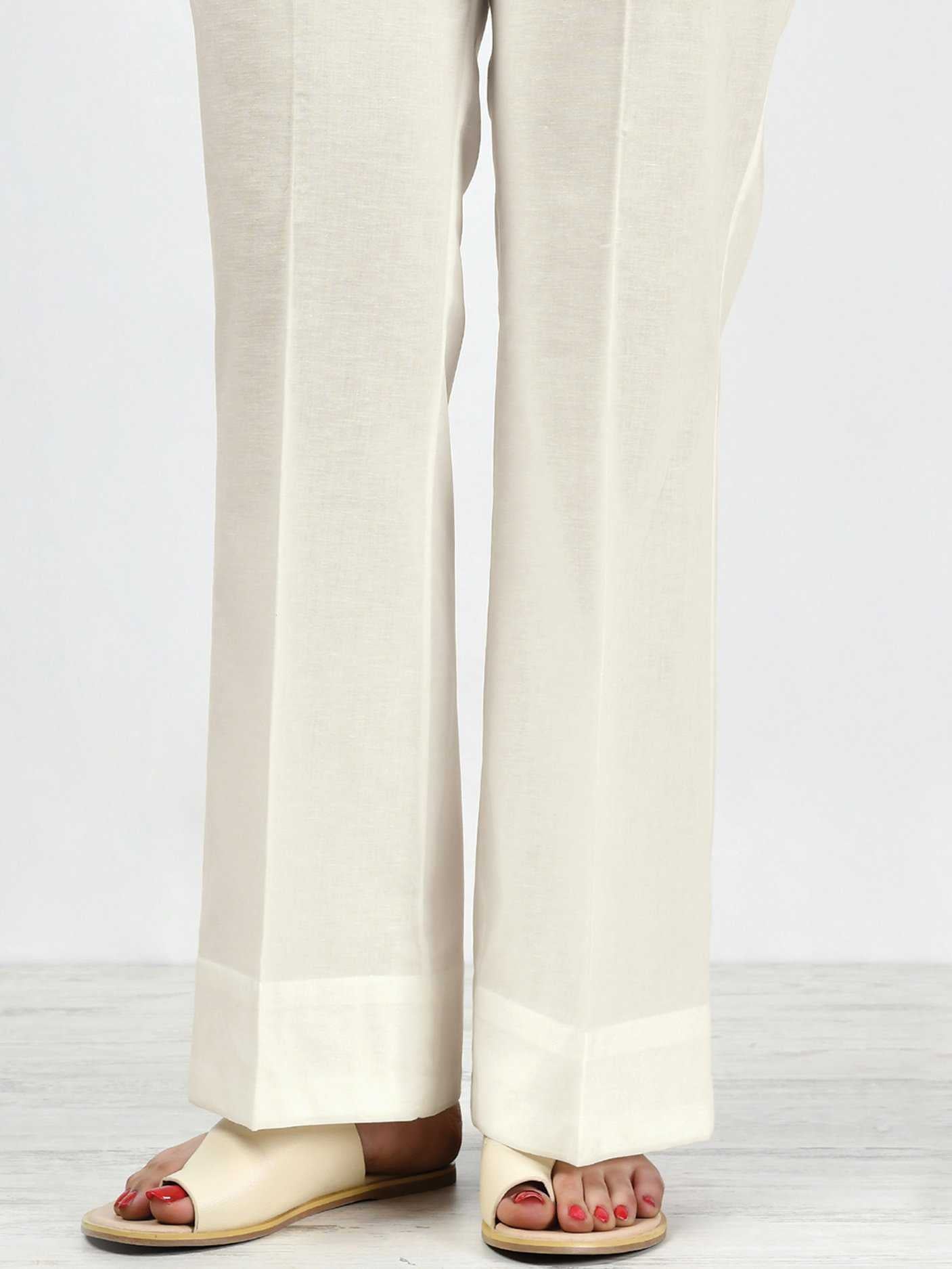Limelight Unstitched Winter Trouser - White U1018-LSF-WHT 2019 | Limelight Sale 2020