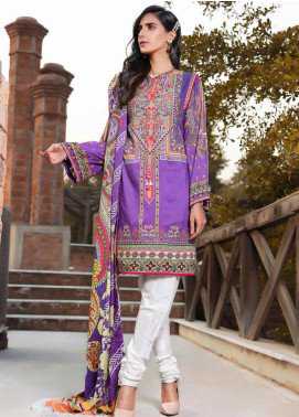 Amal by Motifz Embroidered Linen Winter Collection Design 2401 Amethyst 2019
