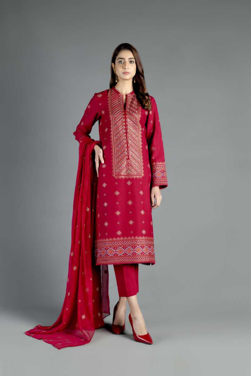 Bareeze Ethnic Dusk Ch3356 Maroon Collection 2021