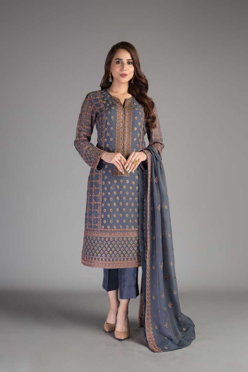 Bareeze Gold Palace Ch3416 Grey Collection 2021