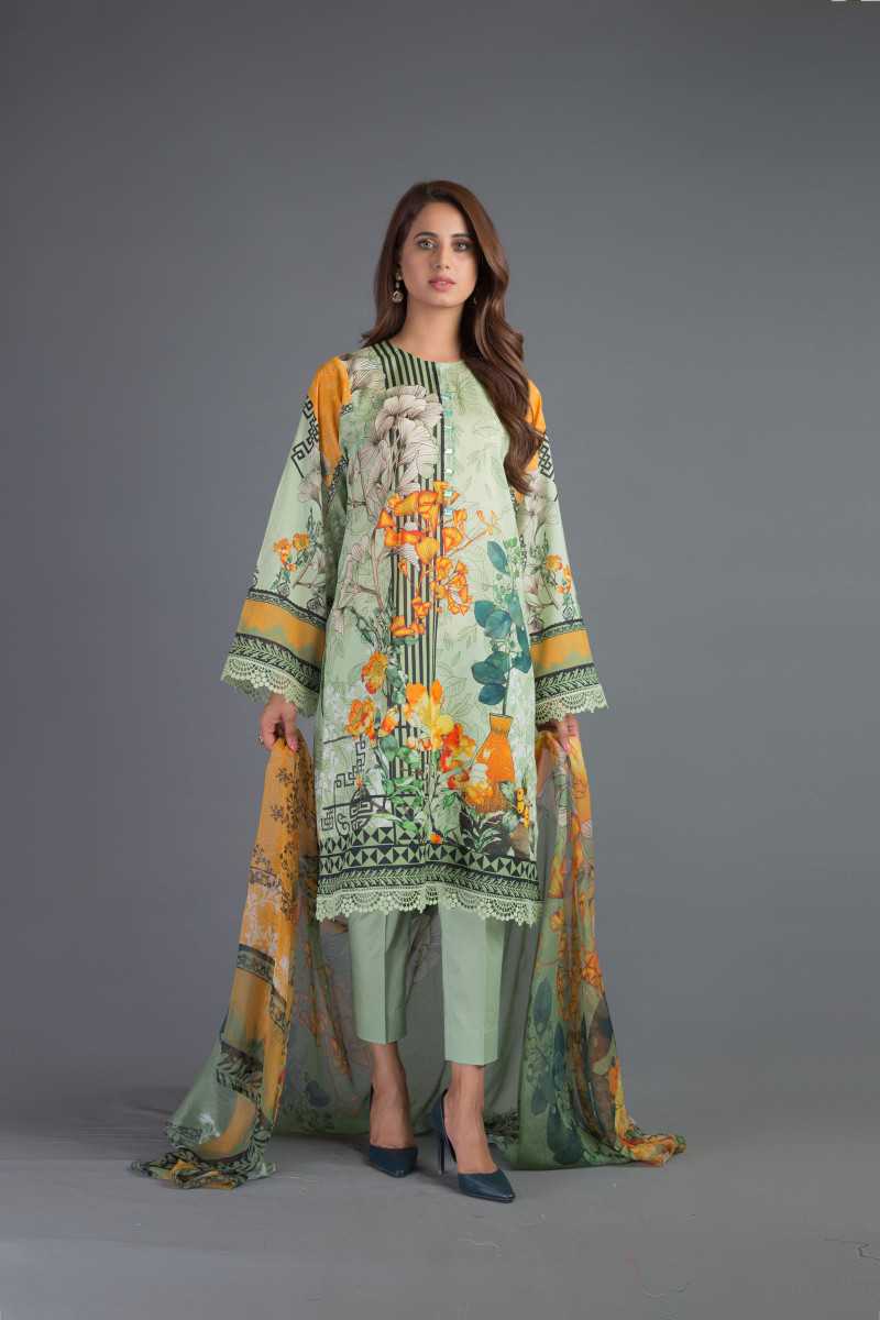 Bareeze Printed Prdp06 Green Collection 2021