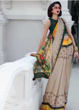 Gul Ahmed Printed Charmeuse Silk Winter Collection 05 Mint Voire 2019