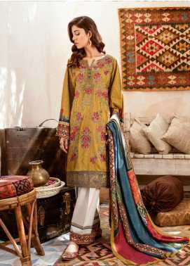 Iznik Embroidered Linen Winter Collection 09 Warm Rust 2019
