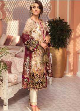 Jeem Embroidered Organza Wedding Collection Pukhraj 4 2019
