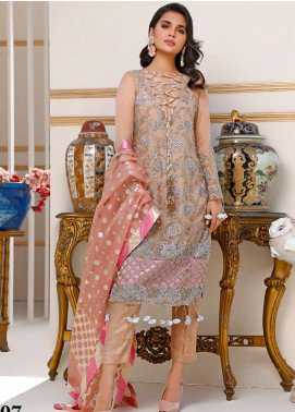 Sifona Embroidered Net Luxury Collection 07 Rose Dust 2019