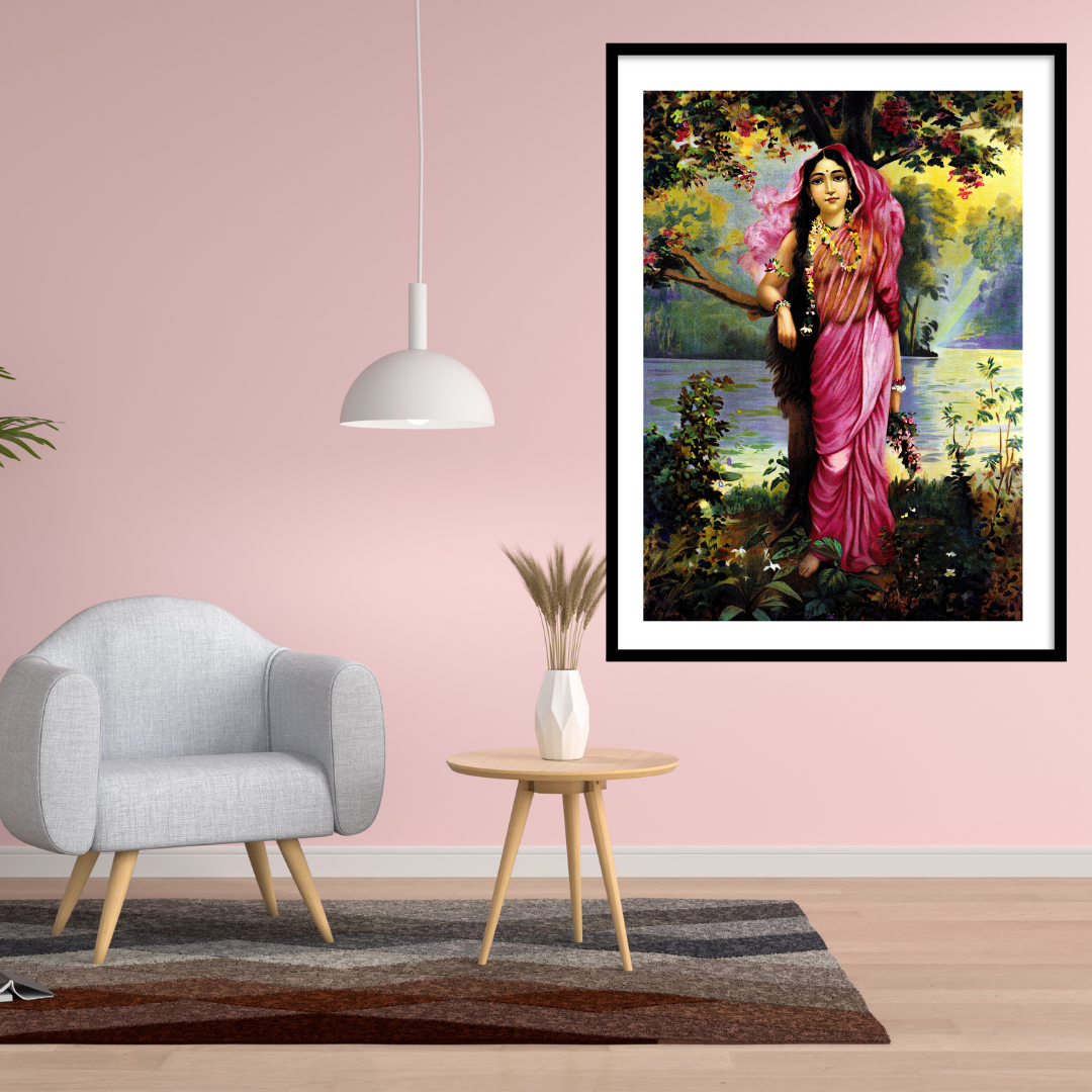 Vasantika by Raja Ravi Varma Home Wall Art Painting – The Atrang