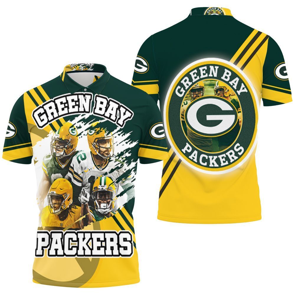 Green Bay Packers Aaron Rodgers 12 Illustrated For Fans Custom Name  Hawaiian Shirt Best Gift For Men And Women