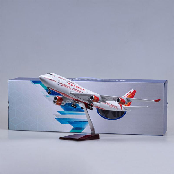 1/150 Air India B747-400 Passanger Plane Resin Airliner Air Bus with Wheel Set