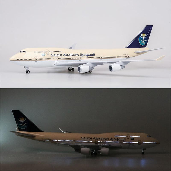 LED Light 45cm 747 Saudia Arabia Saudi Airlines Boeing Aeroplane Plane Model UK 