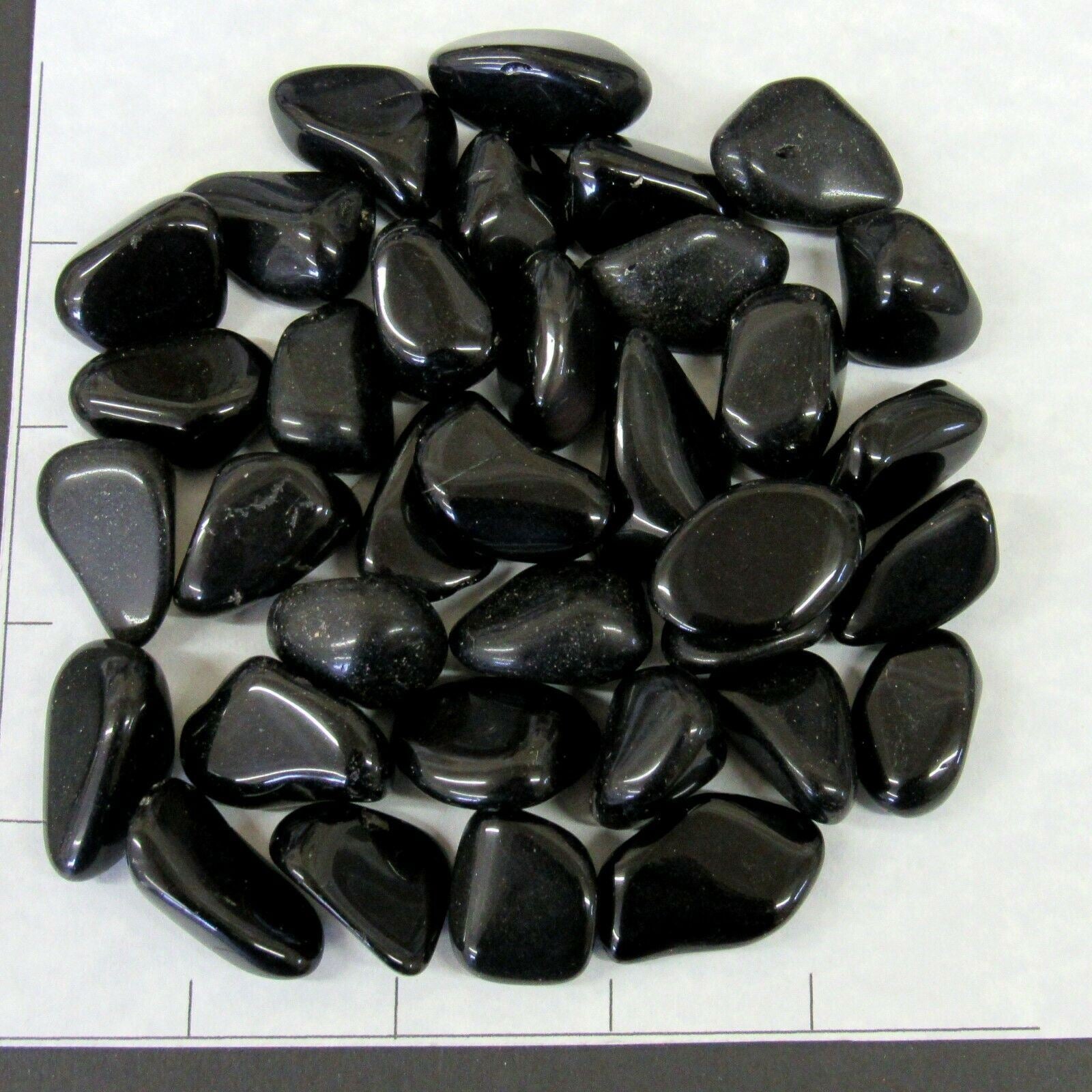 1/2lb Natural Tumbled Obsidian Crystal Bulk Black Polished Stones Volcanic Glass 